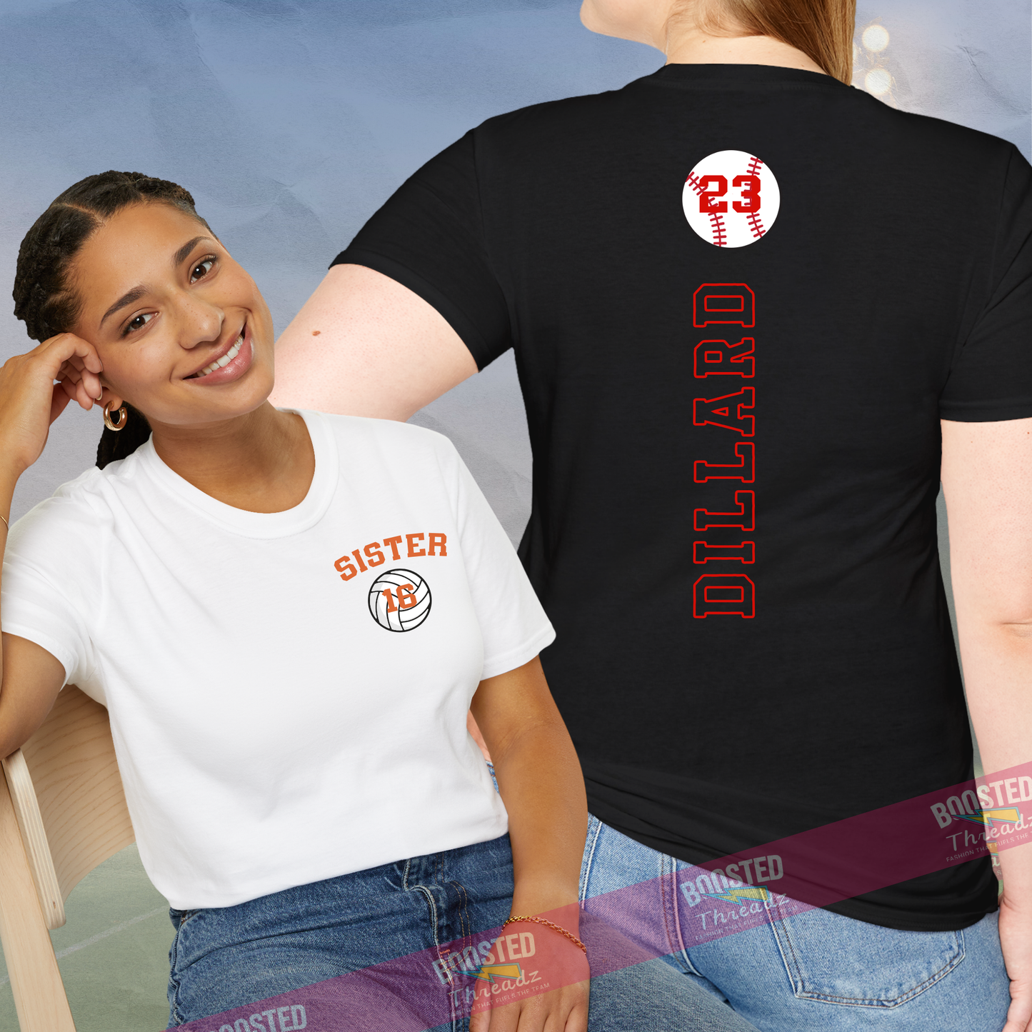 Custom Family Team Tee – Personalized with Mascot, Title, Name, Number & Sport (C3)