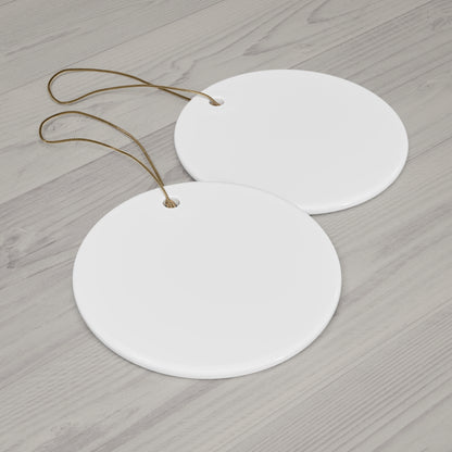 (15C)Blank White Star Ceramic Ornament