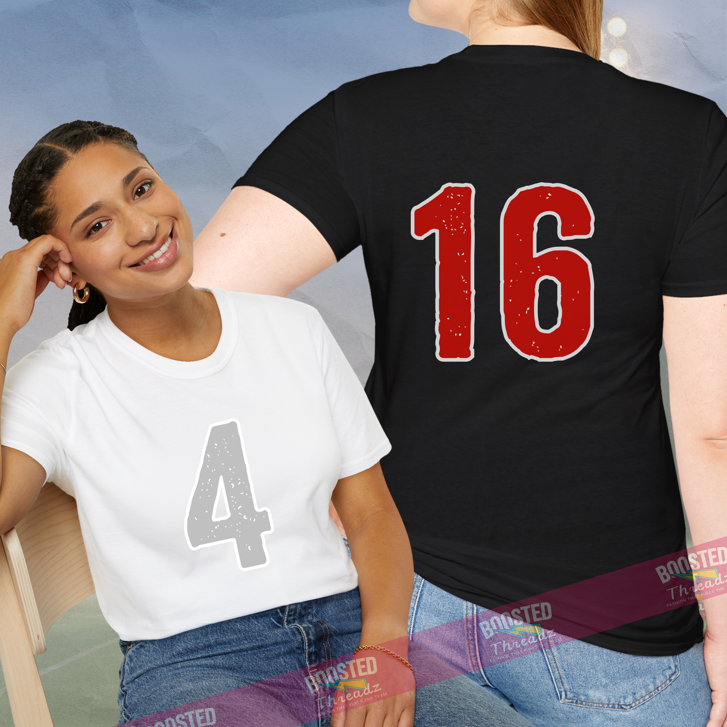 Custom Player Number Tee Front &Back (C1)