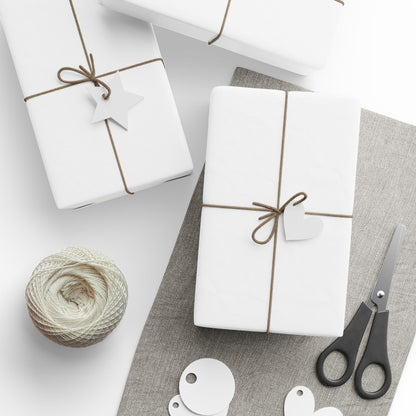 (16) Master Minimal White Wrapping Paper Roll