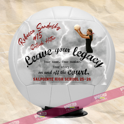 Custom Keepsake Volleyball – Display Ball with Inspirational Message (GSV)