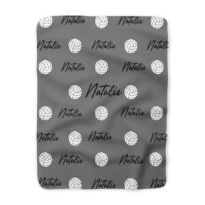 Volleyball Vibez Sherpa Blanket — Custom Name Personalized
