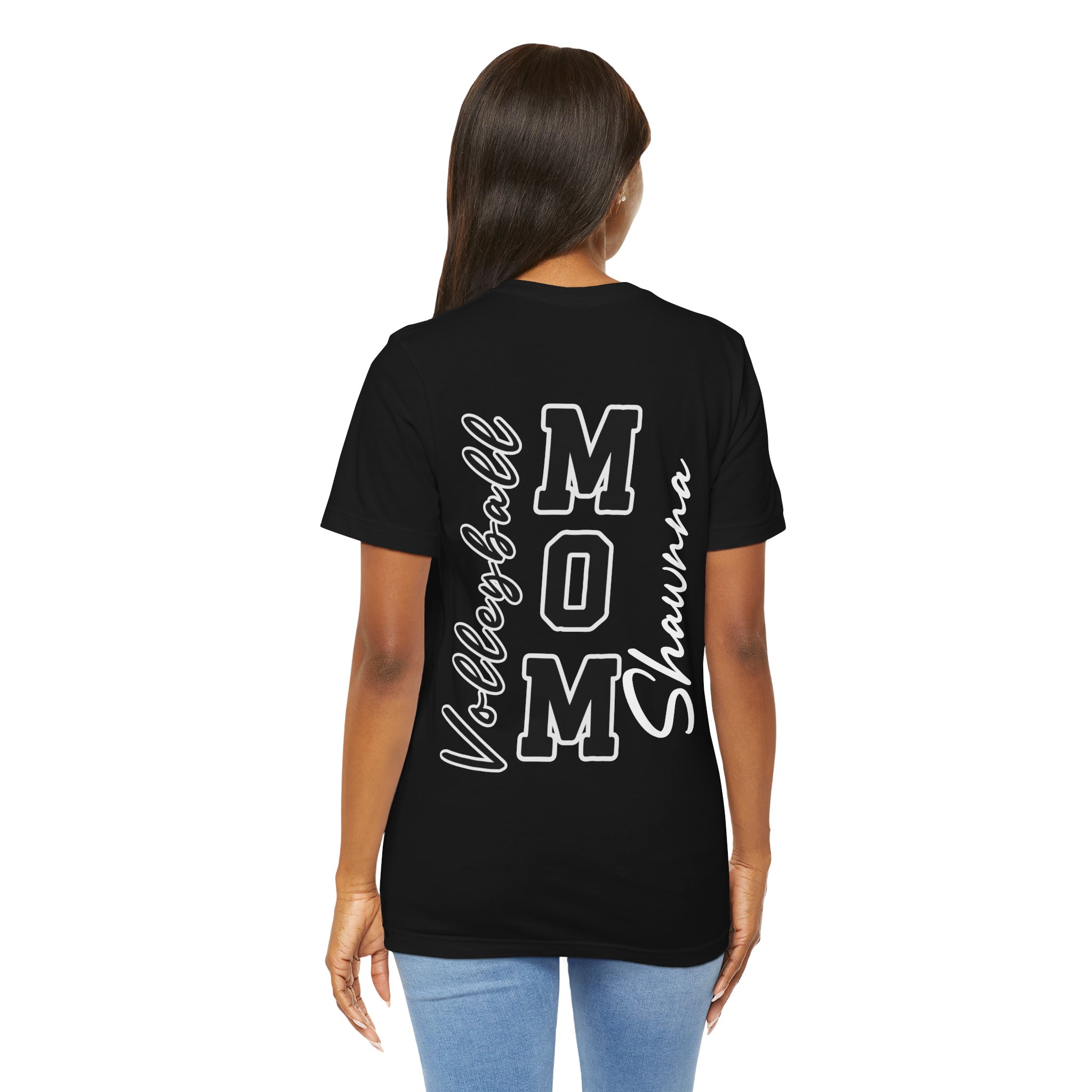 12862423968845704170_2048.jpeg Volleyball Mom Tee l Custom Player Name & Number - Image 4
