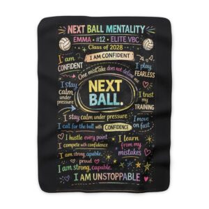 Next Ball Mentality Volleyball Sherpa Custom Blanket
