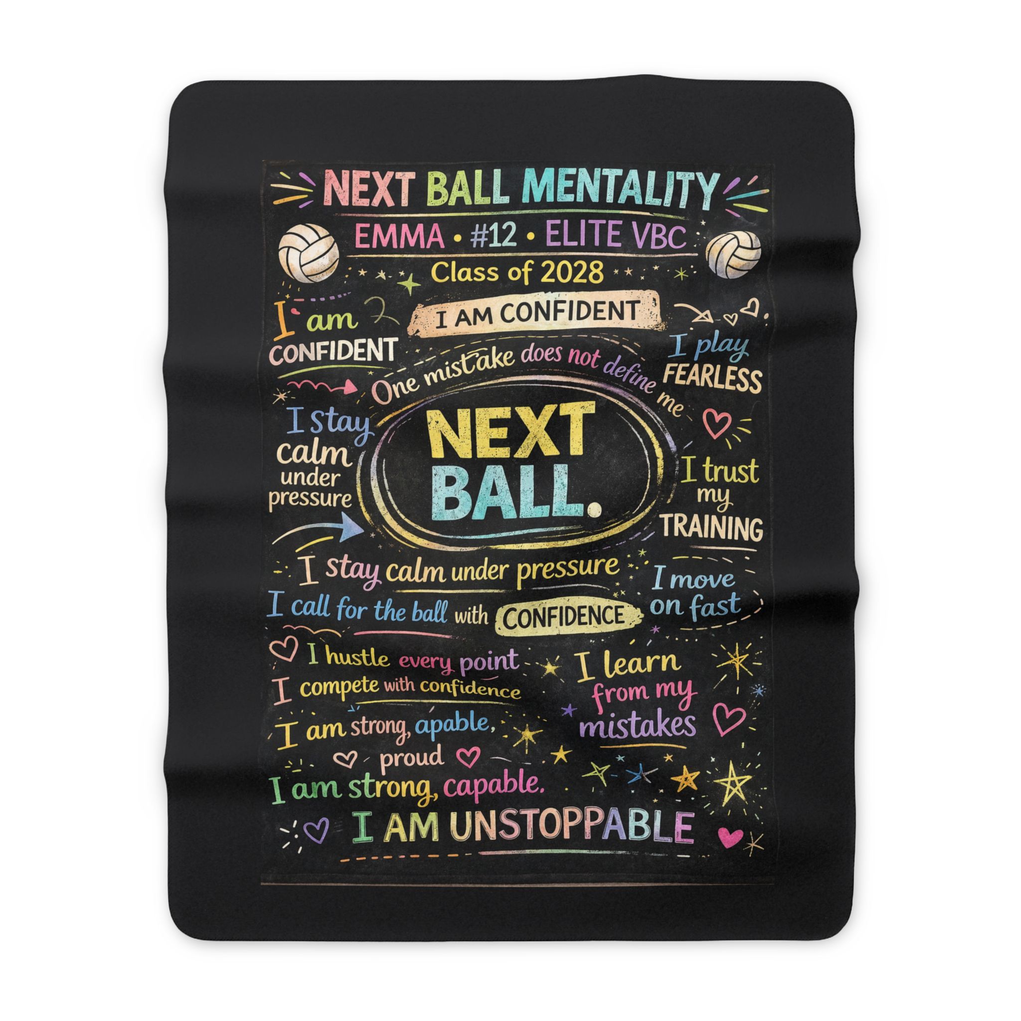 2722099289759053746_2048.jpeg Next Ball Mentality Volleyball Sherpa Custom Blanket - Image 2
